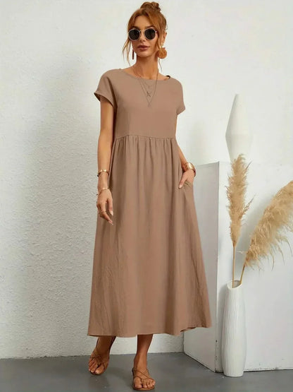 AVA LUXE FLUID MIDI DRESS