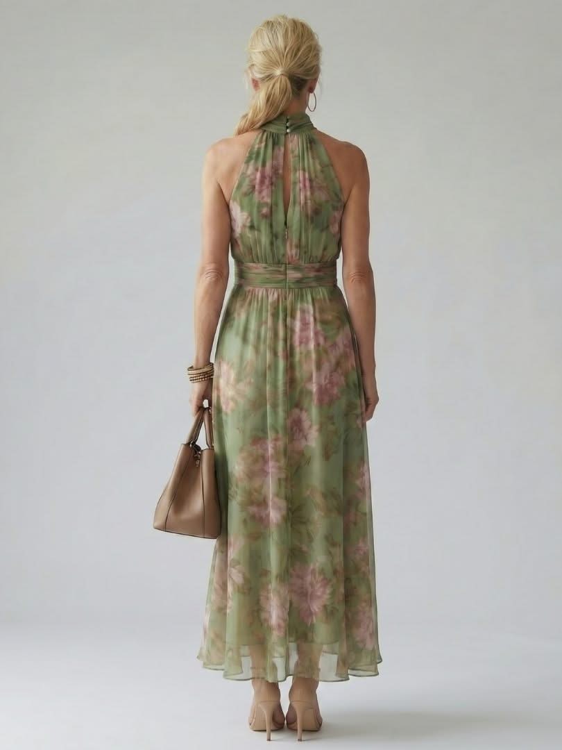 DELILAH HALTER MIDI DRESS