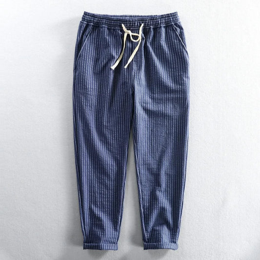ROCCO STRIPED LINEN PANTS
