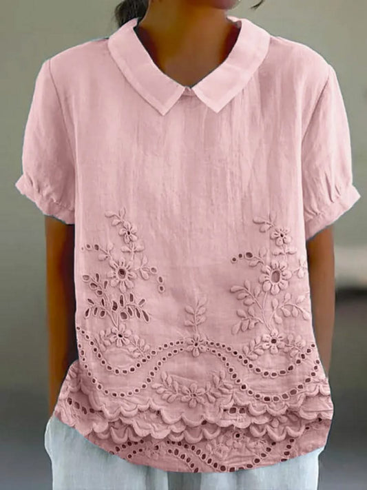 LILY BLOOM EMBROIDERED TOP