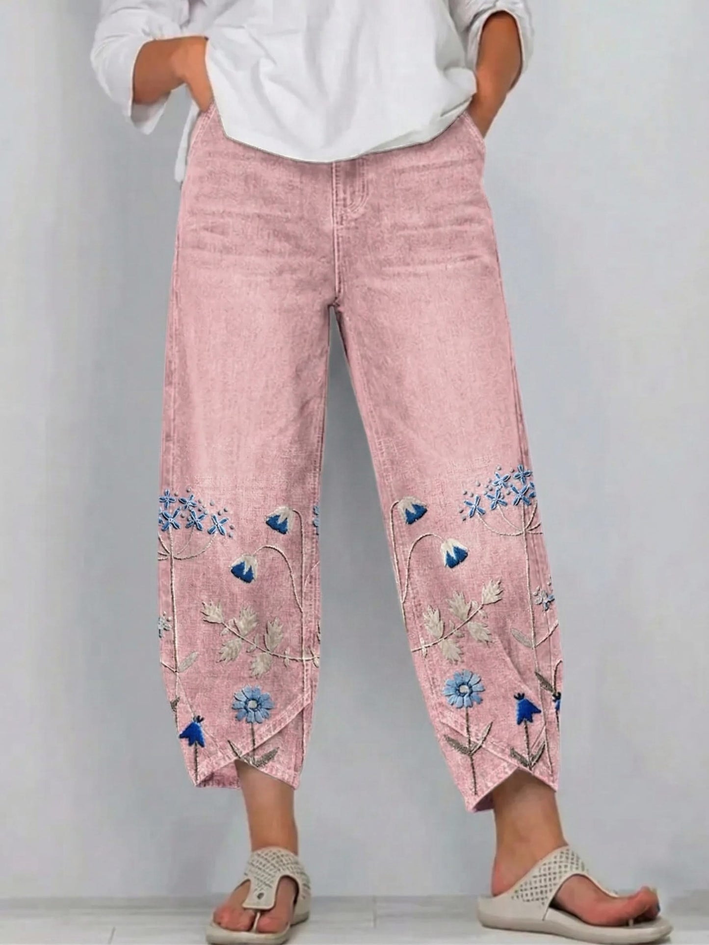 NORABELLE ARTISAN LINEN PANTS