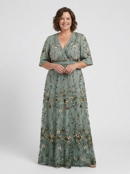 ELSIE V-NECK FLORAL DRESS
